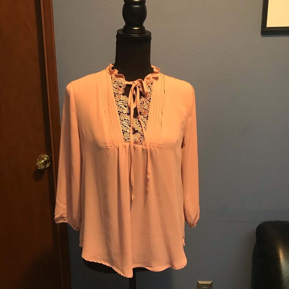 Rose colored blouse NWT E&M Marshall’s S/M